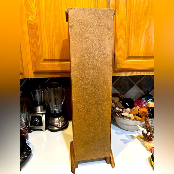 VTG CD GAME MEDIA ACCESSORY HOLDER WOODEN CABINET 5 CUBBY SHELF SHELVES 30 3/4” - Picture 13 of 15